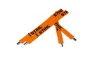 Bretellen, 130 cm, oranje, met metalen clips