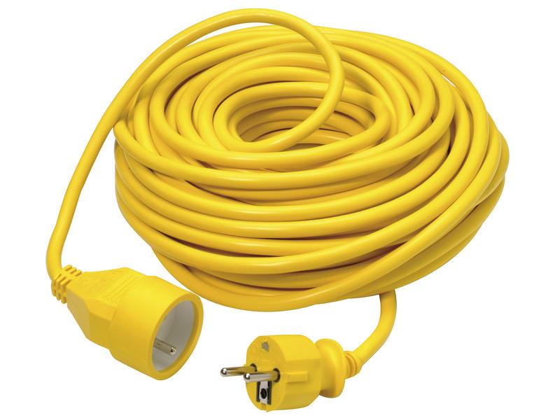 Eltra Toebehoren VERLENGSNOER 3G1.5 PVC 20 M GEEL