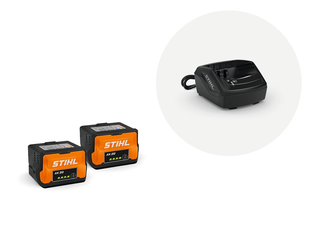Stihl Grasmaaiers Starterset, met 2x accu AK 20 en 1x lader AL 101